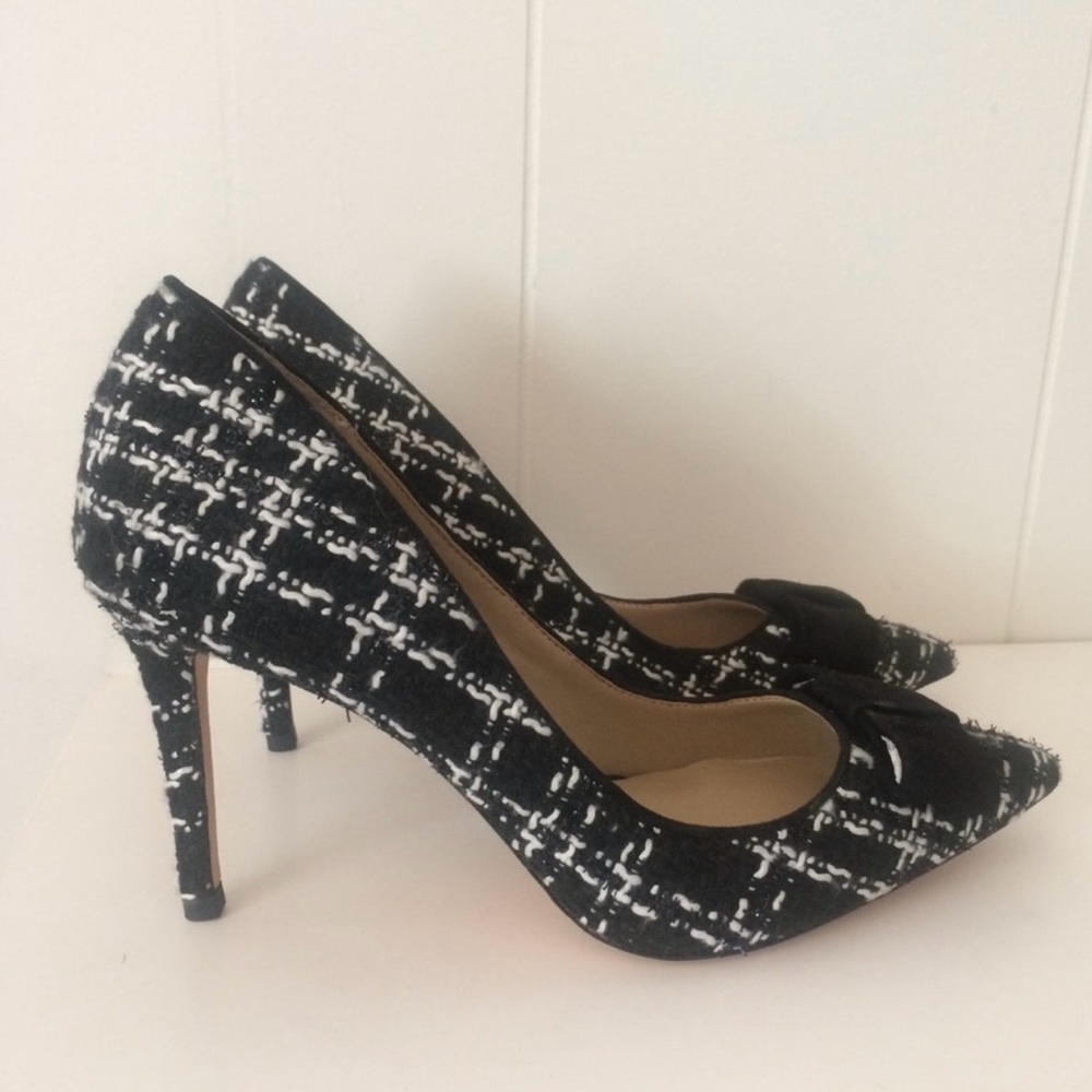 Jolie Tweed Bow Pumps